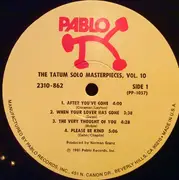 LP - Art Tatum - The Tatum Solo Masterpieces, Vol. 10