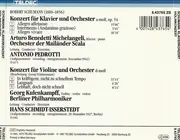 CD - Schumann / Arturo Benedetti Michelangeli / Georg Kulenkampff - Klavierkonzert - Violinkonzert
