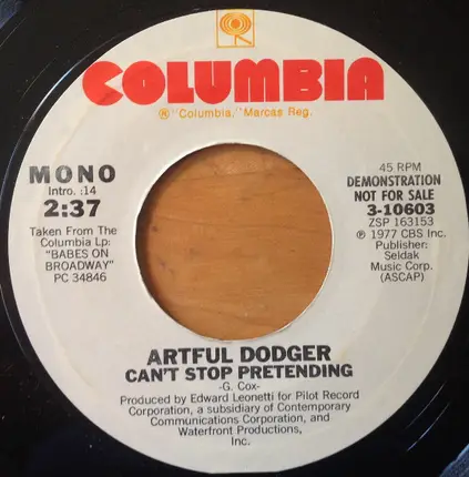 Artful Dodger - Can't Stop Pretending