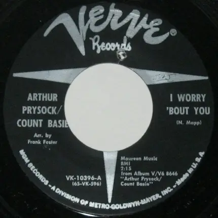Arthur Prysock - What Will I Tell My Heart / I Worry 'Bout You