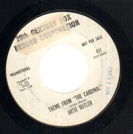 Artie Butler - Theme From The Cardinal / Waltz For J.&M.