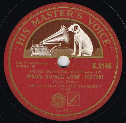 Artie Shaw And His Gramercy Five - Special Delivery Stomp / Summit Ridge Drive