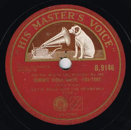 Artie Shaw And His Gramercy Five - Special Delivery Stomp / Summit Ridge Drive