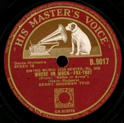 Artie Shaw And His Orchestra / Benny Goodman Trio - Two Blind Loves / Where Or When