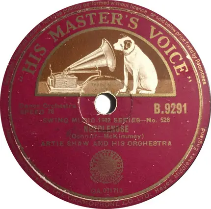 Artie Shaw And His Orchestra - Carnival / Needlenose