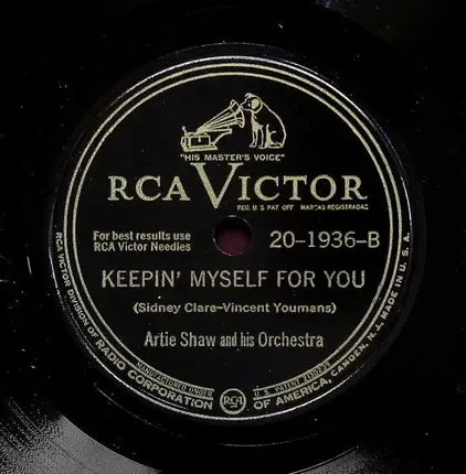 Artie Shaw And His Orchestra - I Can't Escape From You / Keepin' Myself For You