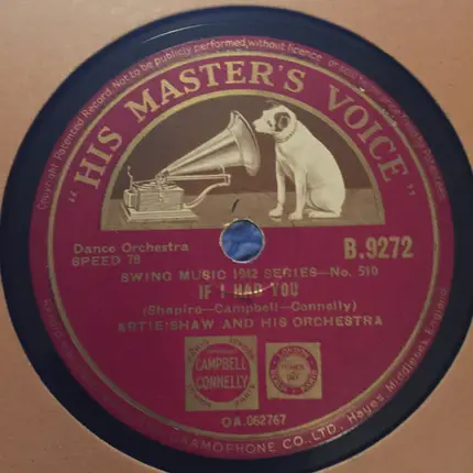Artie Shaw And His Orchestra - Rockin' Chair / If I Had You