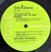 LP - Artie Shaw And His Orchestra - September Song And Other Favourites