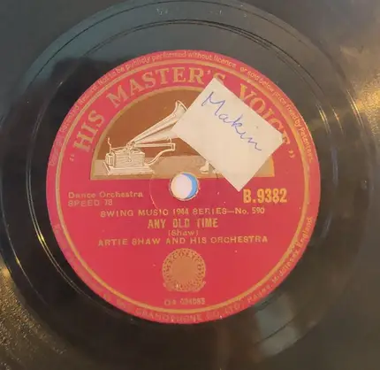 Artie Shaw And His Orchestra - This Is Romance / Any Old Time