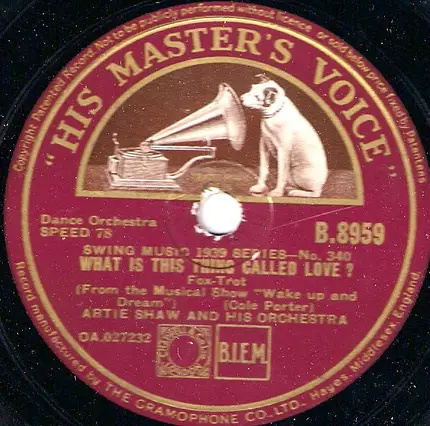Artie Shaw And His Orchestra - Yesterday / What Is This Thing Called Love ?