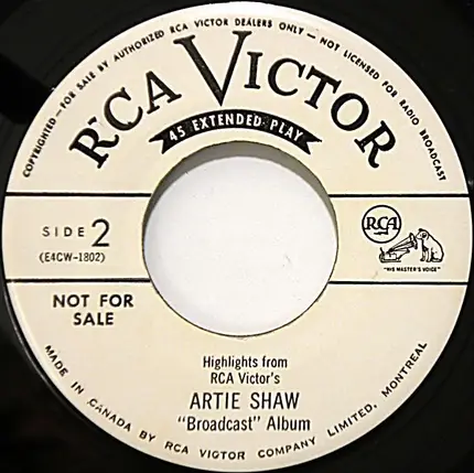 Artie Shaw - Highlights From RCA Victor's "Broadcast" Album