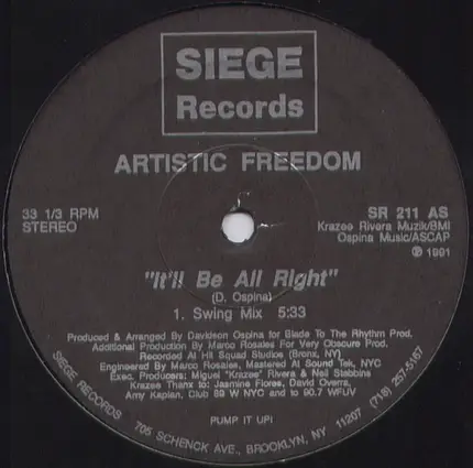 Artistic Freedom - It'll Be All Right