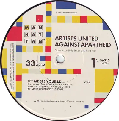 Artists United Against Apartheid - Let Me See Your I.D.