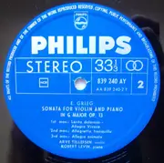 LP - Grieg - Sonatas For Violin & Piano (Tellefsen / Levin)