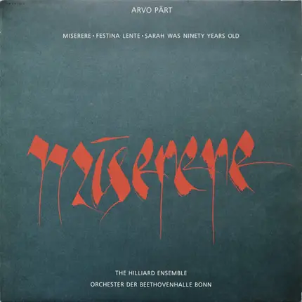 Arvo Pärt - Miserere