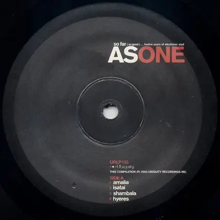 As One - So Far (So Good)...Twelve Years Of Electronic Soul
