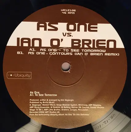 As One - To See Tomorrow