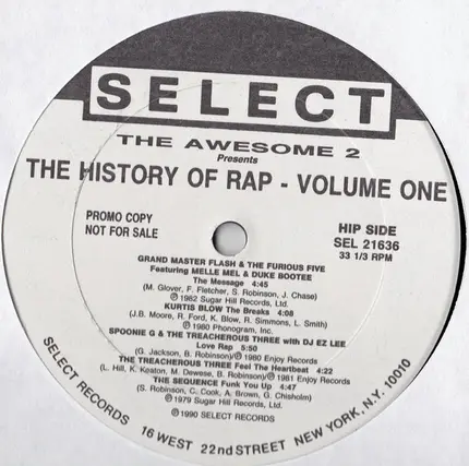 Awesome Two - The Awesome 2 Present The History Of Rap (Volume One)
