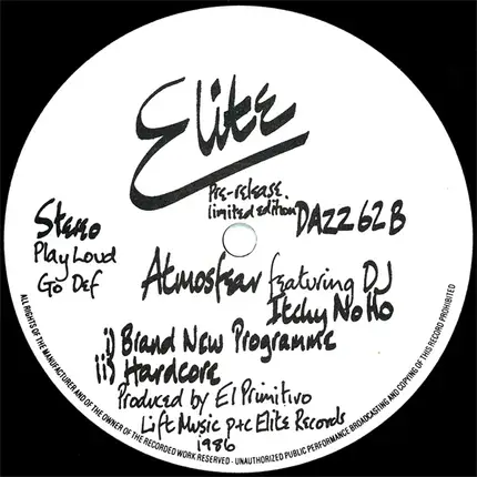 Atmosfear Featuring Itchy No Ho - Cuts Like A Knife