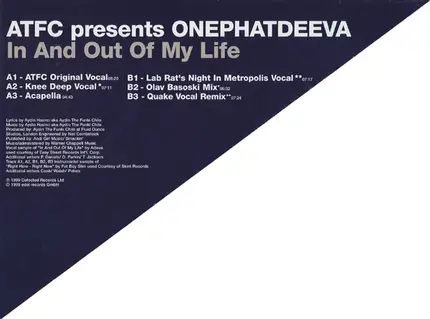 ATFC Presents OnePhatDeeva - In And Out Of My Life