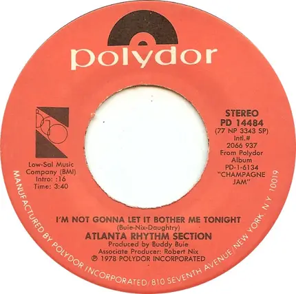 Atlanta Rhythm Section - I'm Not Gonna Let It Bother Me Tonight