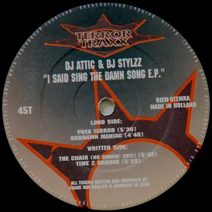 Attic & Stylzz - I Said Sing The Damn Song E.P.