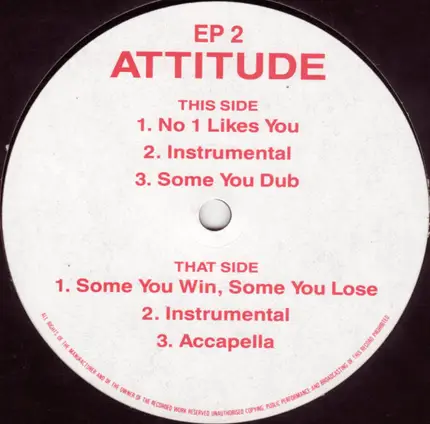Attitude - Some You Win, Some You Lose EP