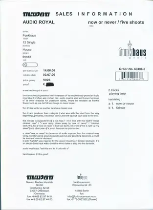 Audio Royal - Now Or Never / 5shotz