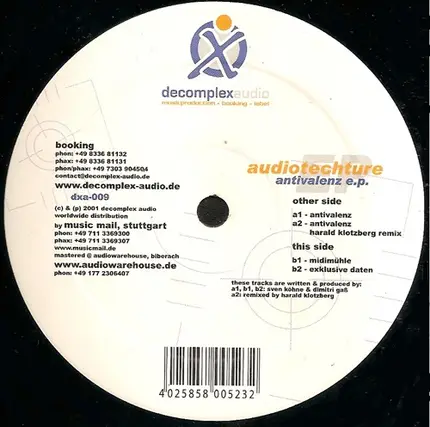 Audiotechture - Antivalenz E.P.