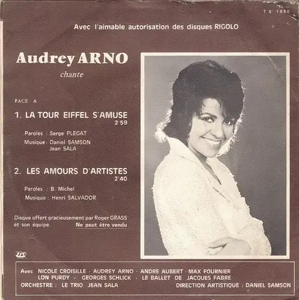 Audrey Arno / Nicole Croisille - La Tour Eiffel S'Amuse / Toi Sans Moi