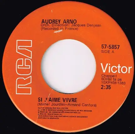 Audrey Arno - Si J'Aime Vivre / La Riviere