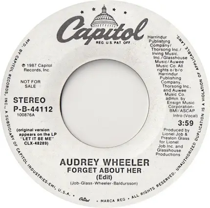 Audrey Wheeler - Forget About Her