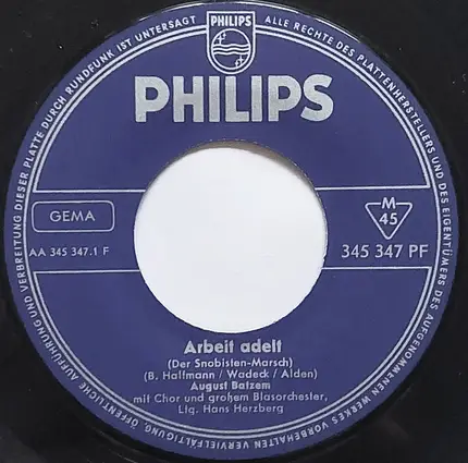 August Batzem - Arbeit Adelt