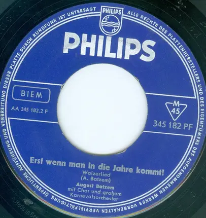 August Batzem - Wir Woll'n Nicht Auf Die Venus