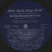 LP - Aurelius-Sängerknaben Calw , Hans-Jörg Kalmbach - Stille Nacht, Heilige Nacht