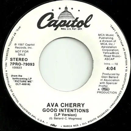 Ava Cherry - Good Intentions