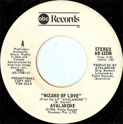 Avalanche - Wizard Of Love