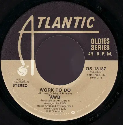 Average White Band - Work To Do