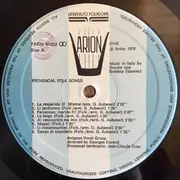 LP - Avignon Vocal Group - Provençal Folk Songs