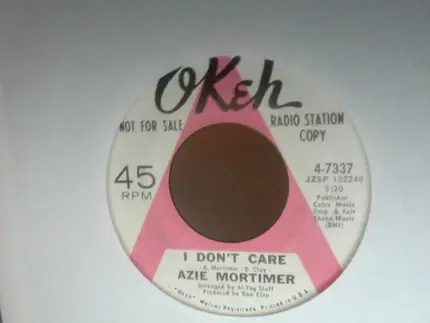 Azie Mortimer - I Don't Care / Prove It