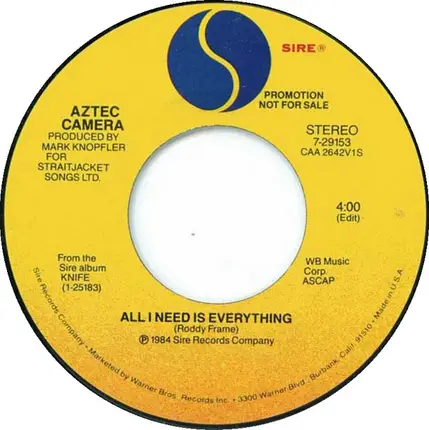 Aztec Camera - All I Need Is Everything