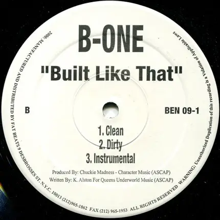 B-1 - How We Live / Built Like That