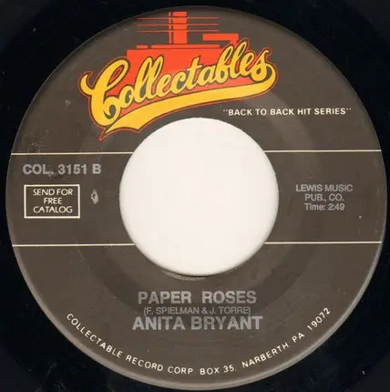B. Bumble & The Stingers / Anita Bryant - Bumble Boogie / Paper Roses