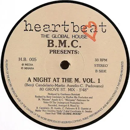 B.M.C. - A Night At The M Vol 1