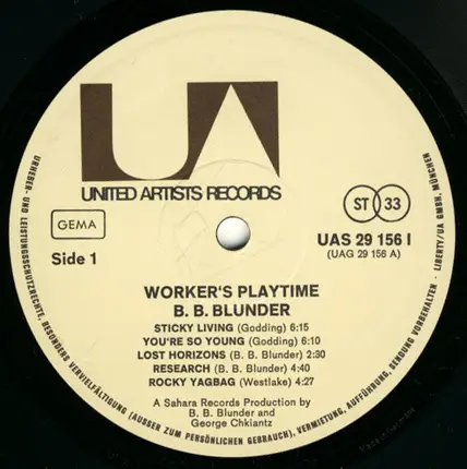 B.B. Blunder - Workers' Playtime