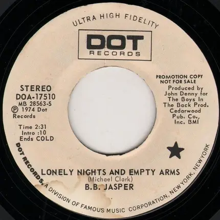 B.B. Jasper - Lonely Nights And Empty Arms