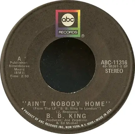 B.B. King - Ain't Nobody Home