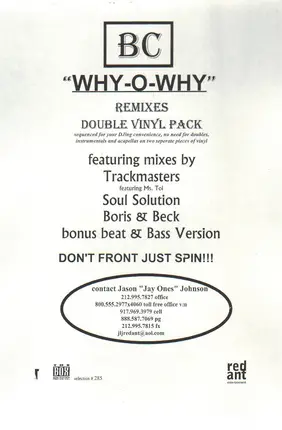 B.C. - Why-O-Why Remixes