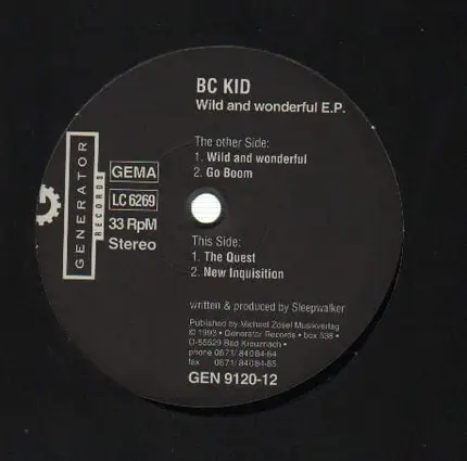 B.C.Kid - Wild And Wonderful E.P.