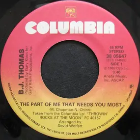 Billy Joe Thomas - The Part Of Me That Needs You Most / Northern Lights